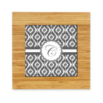 Ikat Bamboo Trivet with Ceramic Tile Insert (Personalized)