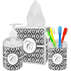 Ikat Acrylic Bathroom Accessories Set w/ Initial
