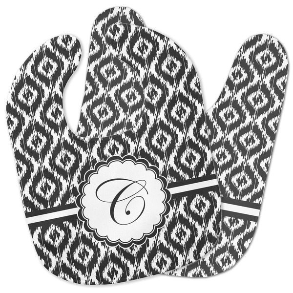Custom Ikat Baby Bib w/ Initial