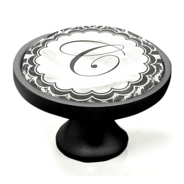 Ikat Black Custom Cabinet Knob (Side)