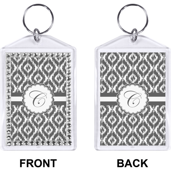 Ikat Bling Keychain (Front + Back)