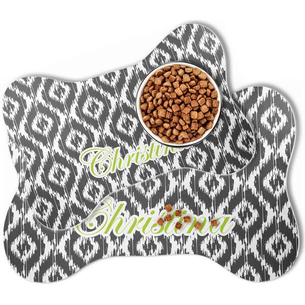 Ikat Bone Shaped Dog Mats - MAIN