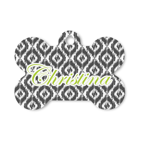 Custom Ikat Bone Shaped Dog ID Tag - Small (Personalized)