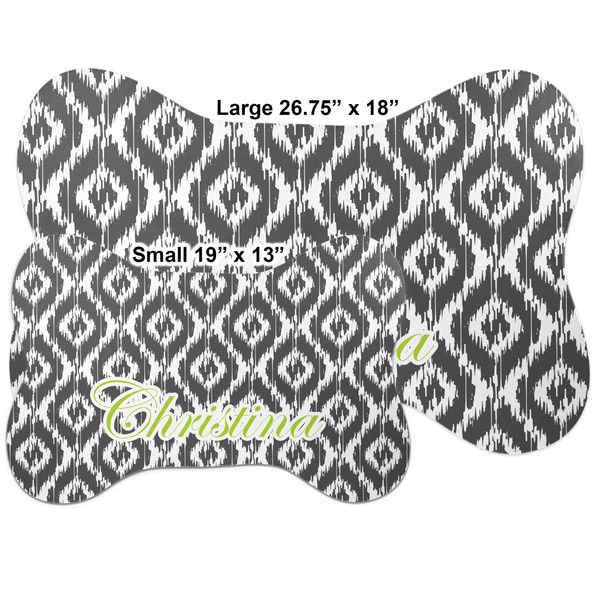 Ikat Bone Shaped Mat Comparison