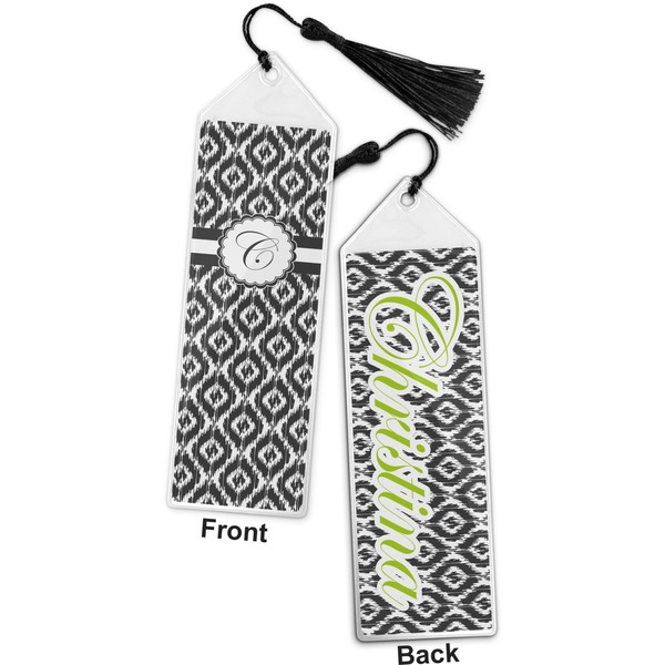 Ikat Bookmark with tassel - Front and Back