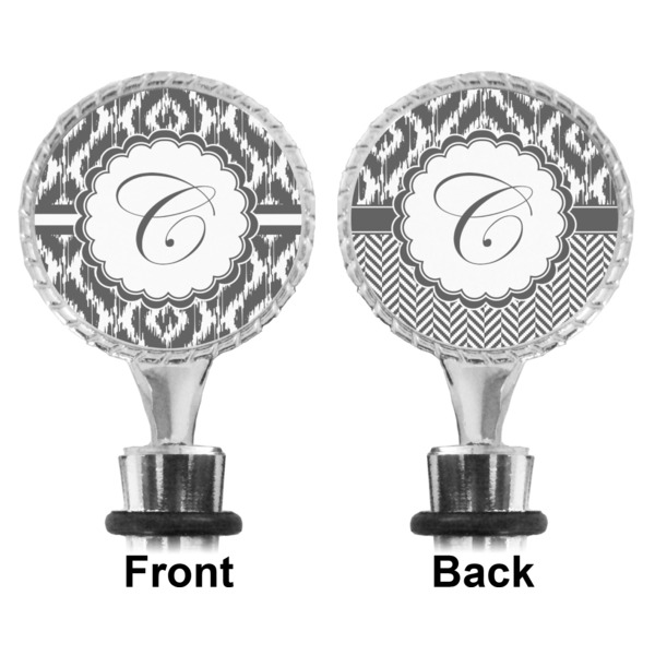 Ikat Bottle Stopper - Front and Back