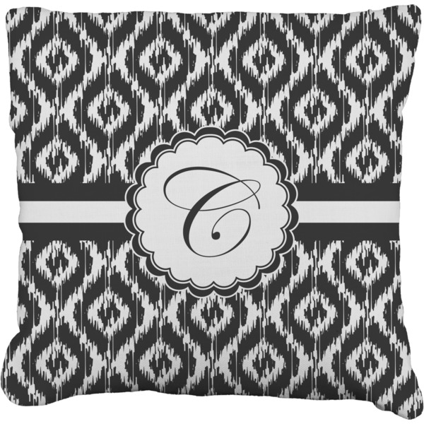 Custom Ikat Faux-Linen Throw Pillow 18" (Personalized)