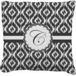 Ikat Faux-Linen Throw Pillow 26" (Personalized)