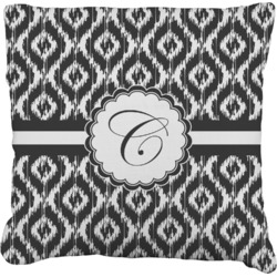 Ikat Faux-Linen Throw Pillow 26" (Personalized)
