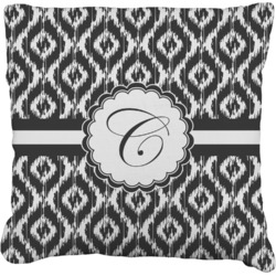 Ikat Faux-Linen Throw Pillow (Personalized)