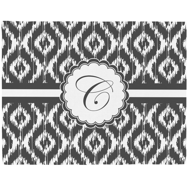 Custom Ikat Woven Fabric Placemat - Twill w/ Initial
