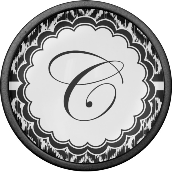 Ikat Cabinet Knob - Black - Front