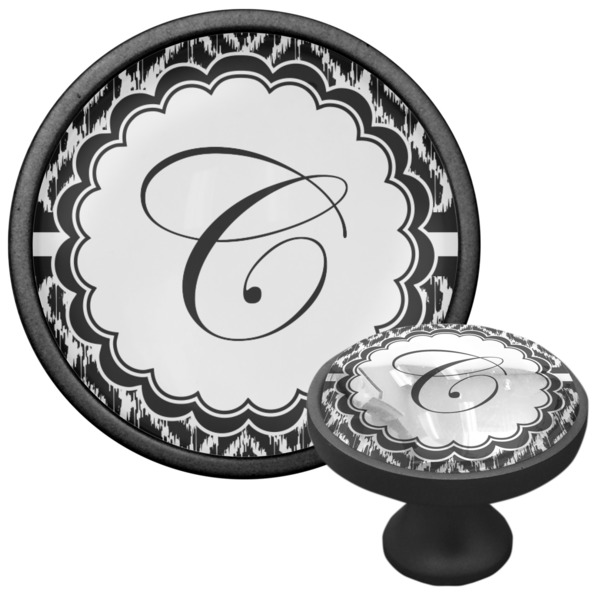 Ikat Cabinet Knob - Black - Multi Angle