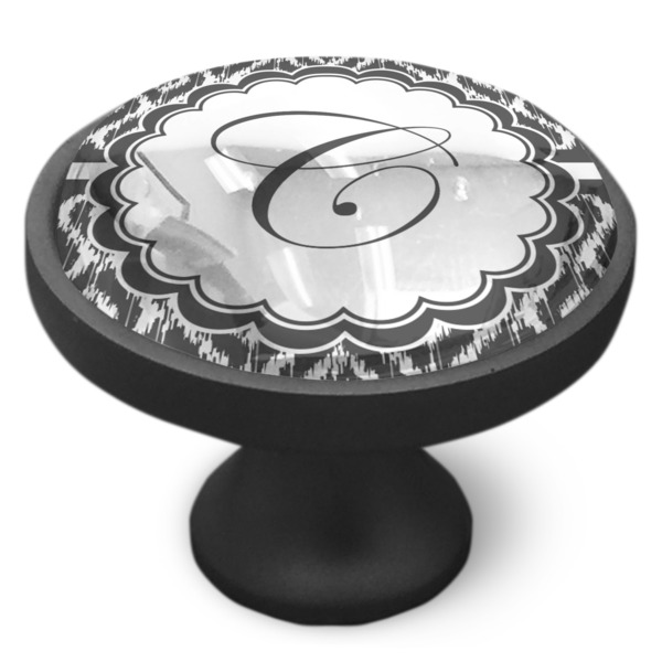 Ikat Cabinet Knob - Black - Side