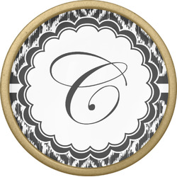 Ikat Cabinet Knob - Gold (Personalized)