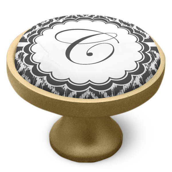 Ikat Cabinet Knob - Gold - Side