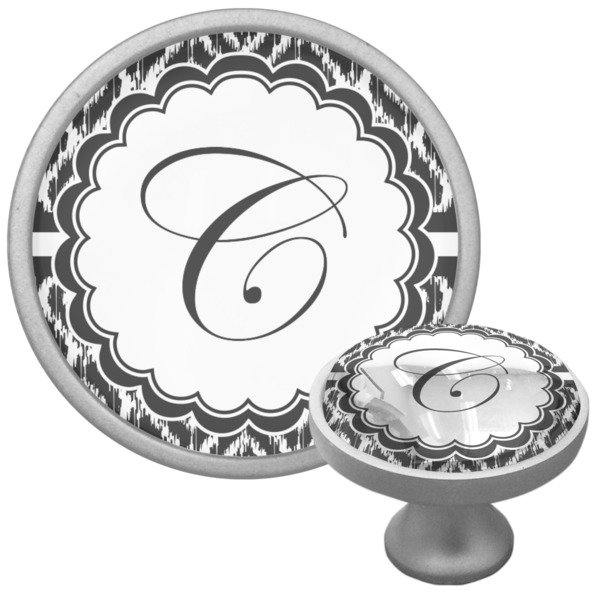 Custom Ikat Cabinet Knob (Silver) (Personalized)