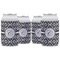 Ikat Can Cooler (12 oz) - Set of 4 w/ Initial