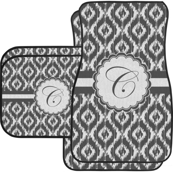 Custom Ikat Car Floor Mats Set - 2 Front & 2 Back (Personalized)