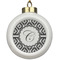 Ikat Ceramic Ball Ornament (Personalized)