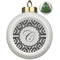 Ikat Ceramic Ball Ornament - Christmas Tree (Personalized)