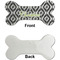 Ikat Ceramic Flat Ornament - Bone Front & Back Single Print (APPROVAL)