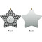 Ikat Ceramic Flat Ornament - Star Front & Back (APPROVAL)