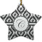 Ikat Ceramic Flat Ornament - Star (Front)