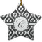 Ikat Star Ceramic Ornament w/ Initial