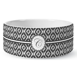 Ikat Ceramic Dog Bowl - Large (Personalized)