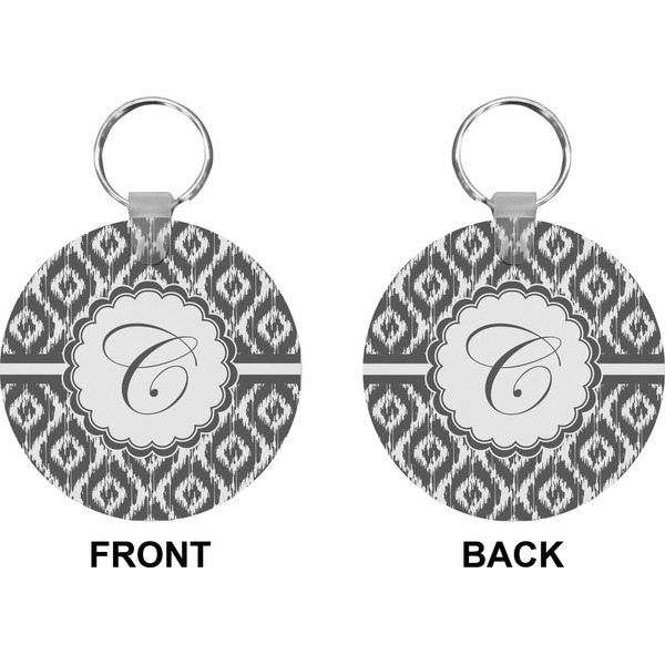 Ikat Circle Keychain (Front + Back)