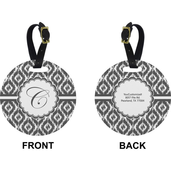 Ikat Circle Luggage Tag (Front + Back)