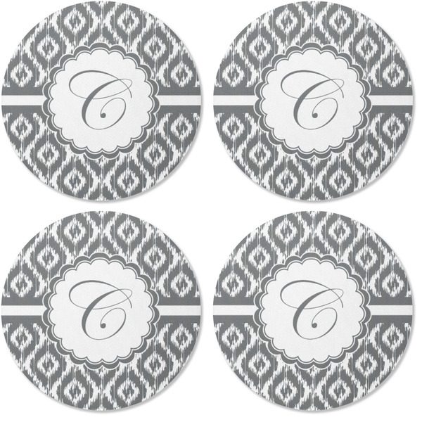 Ikat Coaster Round Rubber Back - Apvl