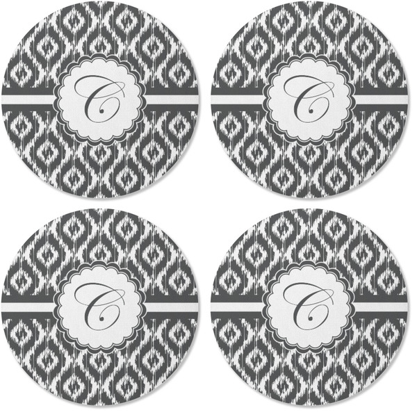 Ikat Coaster Round Rubber Back - Apvl