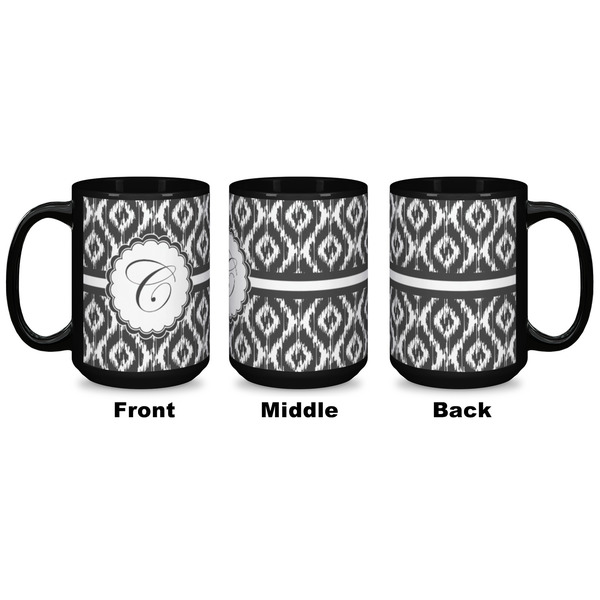 Ikat Coffee Mug - 15 oz - Black APPROVAL