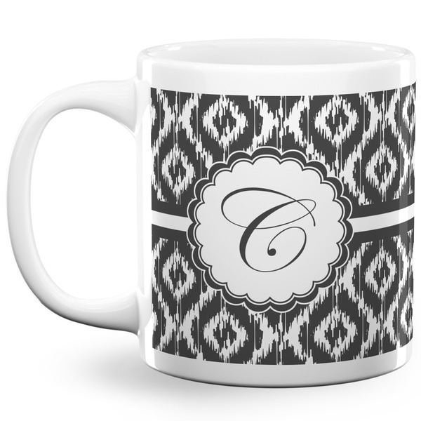 Custom Ikat 20 Oz Coffee Mug - White (Personalized)