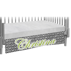 Ikat Crib Skirt w/ Initial