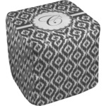 Ikat Cube Pouf Ottoman (Personalized)