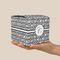 Ikat Cube Favor Gift Box - On Hand - Scale View