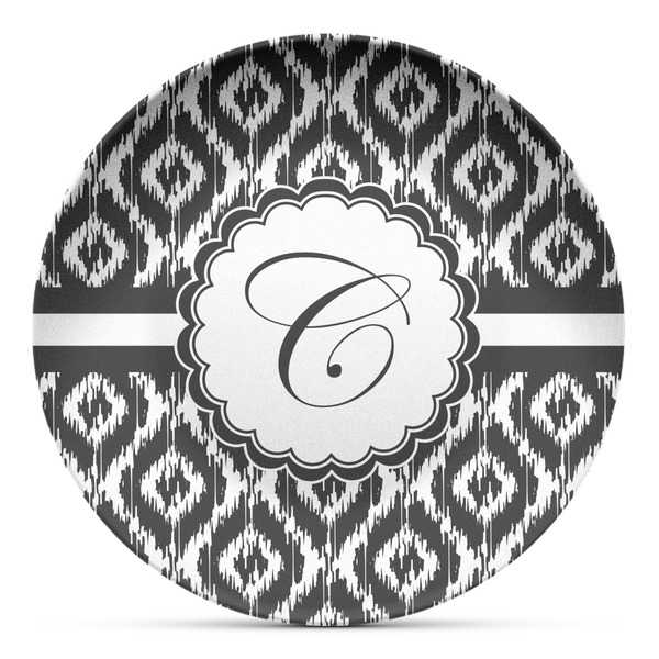 Custom Ikat Microwave Safe Plastic Plate - Composite Polymer (Personalized)