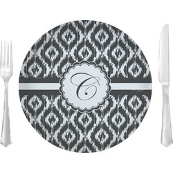 Ikat Glass Lunch / Dinner Plate 10" (Personalized)