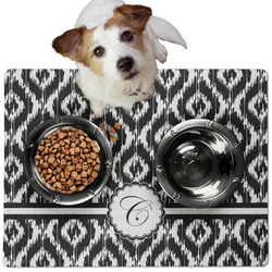 Ikat Dog Food Mat - Medium w/ Initial