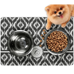Ikat Dog Food Mat - Small w/ Initial