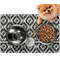 Ikat Dog Food Mat - Small w/ Initial