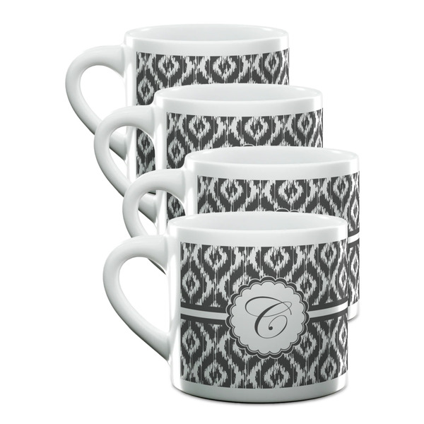 Custom Ikat Double Shot Espresso Cups - Set of 4 (Personalized)