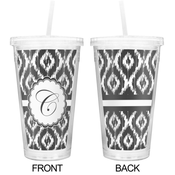Ikat Double Wall Tumbler with Straw - Approval