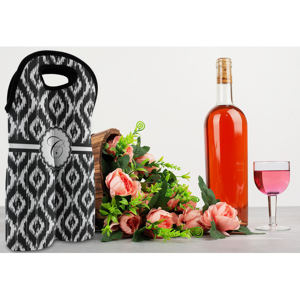 Ikat Double Wine Tote - LIFESTYLE (new)
