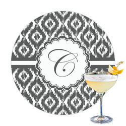 Ikat Printed Drink Topper - 3.25" (Personalized)