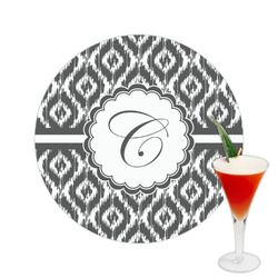 Ikat Printed Drink Topper -  2.5" (Personalized)