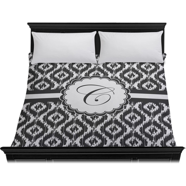 Ikat Duvet Cover - King - On Bed - No Prop